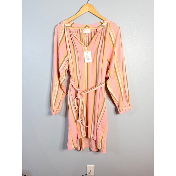 XiRENA NWT Sabrine Dress with Pockets Size S in Villa Pink/Orange/Multi Stripes - Picture 1 of 6